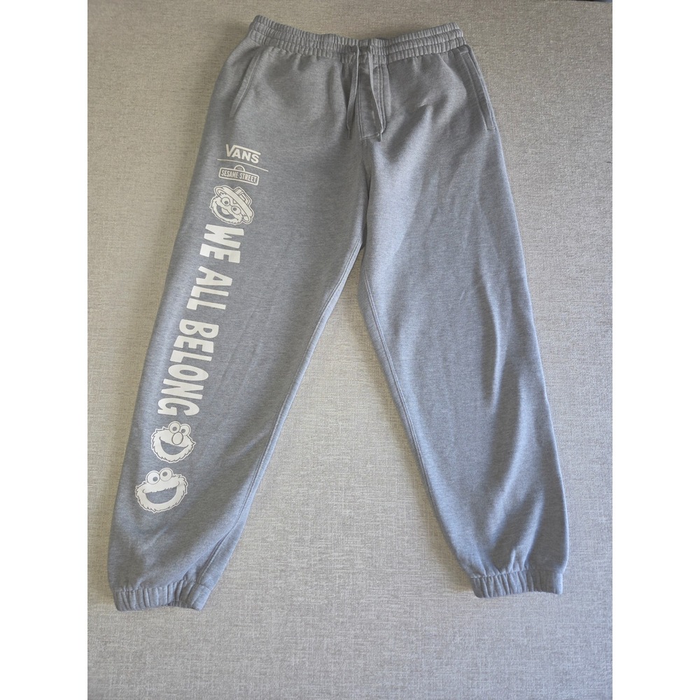 Vans Sesame Street Oscar The Grouch We All Belong Gray Jogger Sweatpants Men Med
